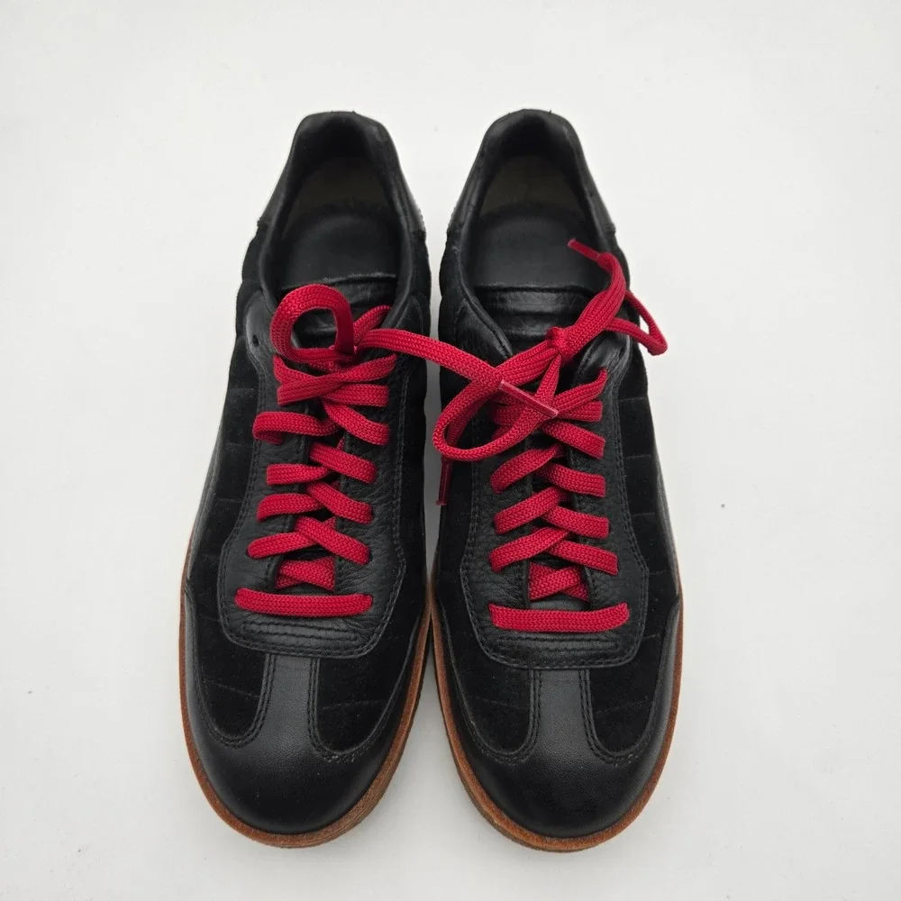 Alexander Wang Womens Black Suede Leather Crepe Sole Sneaker 37.5